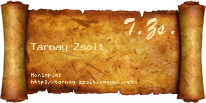 Tarnay Zsolt névjegykártya